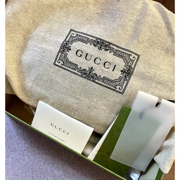 Gucci Ophidia Flap Belt Bag GG Coated Canvas Brown, White - Picture 11 of 13